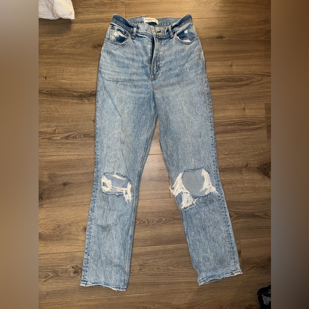 EUC Abercrombie & Fitch Curve Love Ultra High 90’s Straight jean